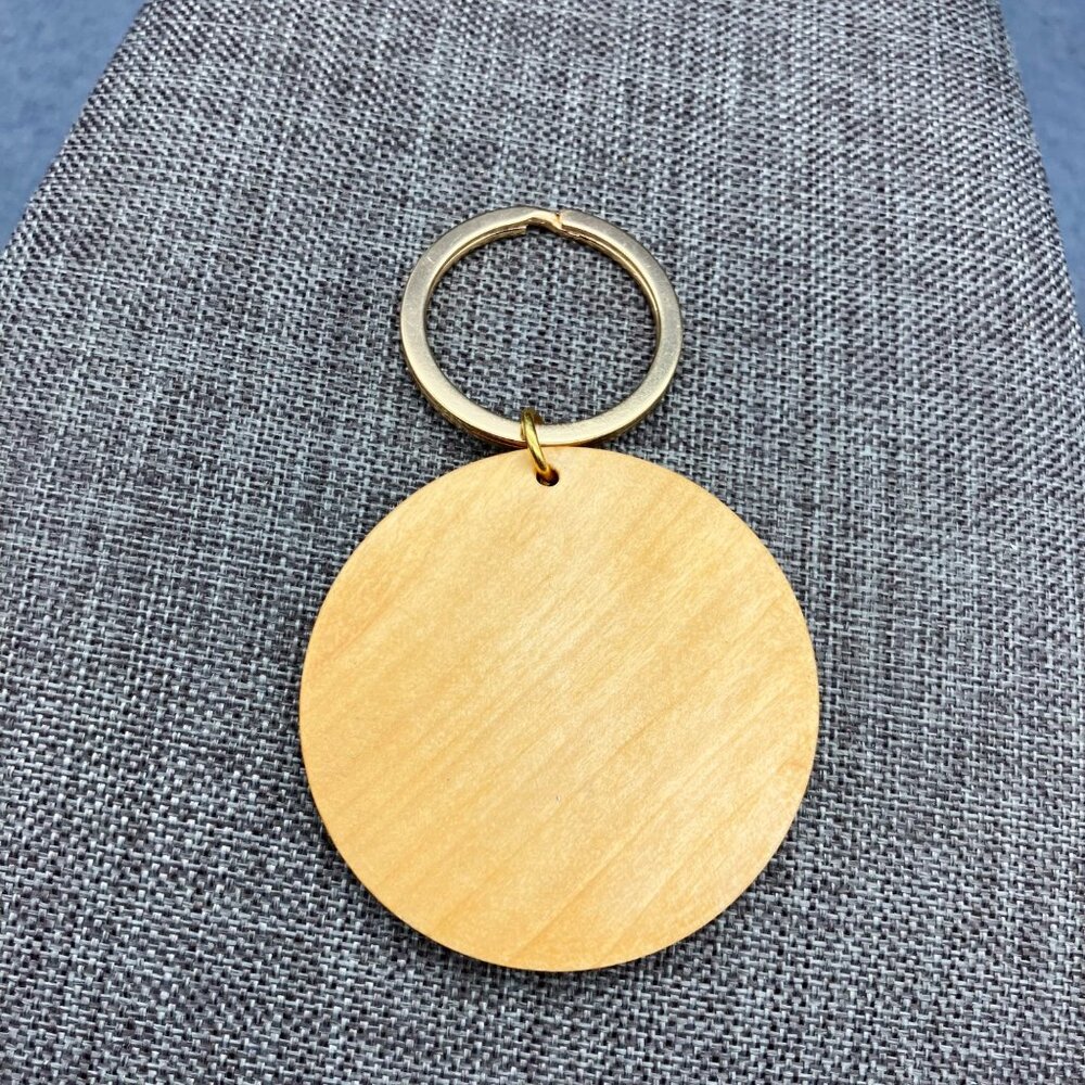 "Jessica" Name Wooden Keychain Engraved 3 In Personalized Script Cursive Gift - Picture 3 of 4